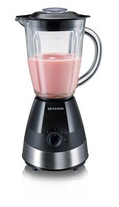 Severin SM 3718 blender 1,5 l Blender voor op aanrecht 550 W Zwart, Geborsteld staal