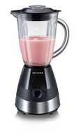 Severin SM 3718 blender 1,5 l Blender voor op aanrecht 550 W Zwart, Geborsteld staal - thumbnail