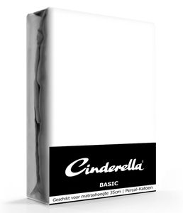 Cinderella Basic Hoeslaken White Hoge Hoek - 40 cm-90 x 200 cm