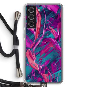 Pink Clouds: Samsung Galaxy S21 FE Transparant Hoesje met koord