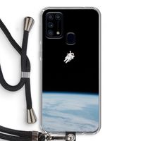 Alone in Space: Samsung Galaxy M31 Transparant Hoesje met koord
