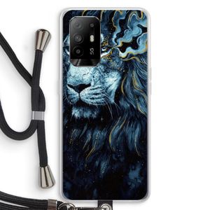 Darkness Lion: Oppo A94 5G Transparant Hoesje met koord