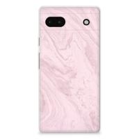 Google Pixel 6A | TPU | Siliconen hoesje | Marble Pink - Origineel Cadeau Vriendin