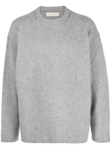 Paura pull en laine vierge à bords nervurés - Gris