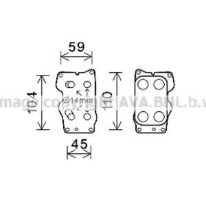 Ava Cooling Oliekoeler motorolie CN3307