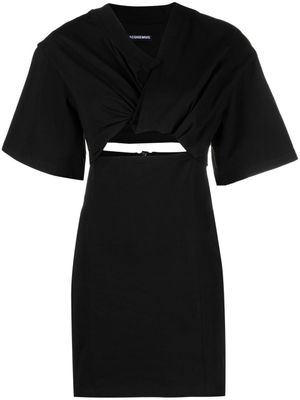 Jacquemus robe courte La Robe T-Shirt Bahia - Noir