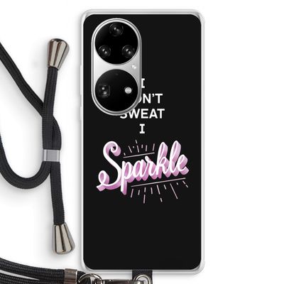Sparkle quote: Huawei P50 Pro Transparant Hoesje met koord