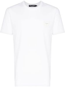 Dolce & Gabbana t-shirt à plaque logo - Blanc