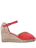 Castañer espadrilles Bianca 70 mm à semelle compensées - Rouge