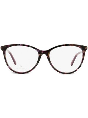 Swarovski Eyewear lunettes de vue 5396 à monture ovale - Violet