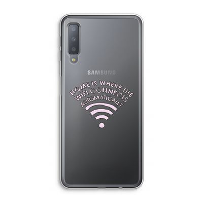 Home Is Where The Wifi Is: Samsung Galaxy A7 (2018) Transparant Hoesje