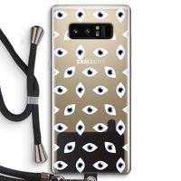 Eyes pattern: Samsung Galaxy Note 8 Transparant Hoesje met koord