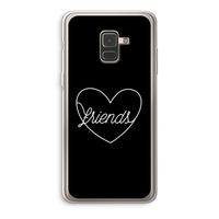 Friends heart black: Samsung Galaxy A8 (2018) Transparant Hoesje Friends heart black: Samsung Galaxy A8 (2018) Transparant Hoesje