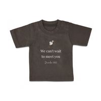 Baby shirt bedrukken - Korte mouw - Antraciet - 62/68 - thumbnail
