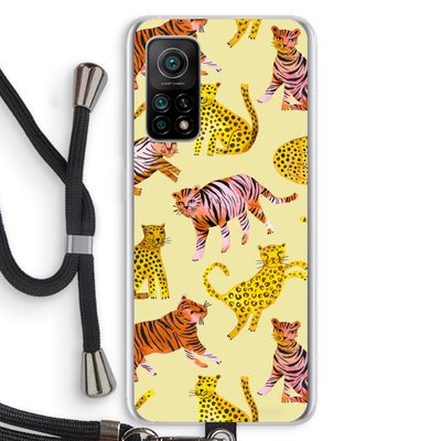 Cute Tigers and Leopards: Xiaomi Mi 10T 5G Transparant Hoesje met koord