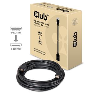 club3D CAC-1320 HDMI-kabel HDMI Verlengkabel HDMI-A-stekker, HDMI-A-bus 5.00 m Zwart 4K UHD