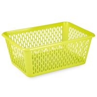 Opbergmand/kastmandje - 13 liter - groen - kunststof - 26 x 37 x 14 cm Opbergmand/kastmandje - 13 liter - groen - kunststof - 26 x 37 x 14 cm