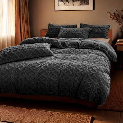 Dekbedovertrek Teddy Jacquard Patroon 240x200 Cm Anti Allergie & Anti Huisstofmijt & Zacht & Verwarmend Zydante - Dekbed-Discounter.nl