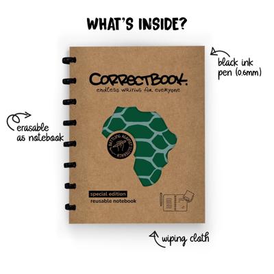 Correctbook Wise Snake A5 Gelinieerd - Uitwisbaar / Herschrijfbaar Notitieboek