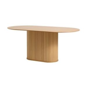 Olivine Lenn Houten Eettafel Ovaal - 180 x 95 cm - Naturel Eiken