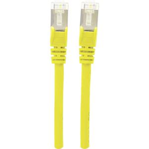 Intellinet 350495 RJ45 Netwerkkabel, patchkabel CAT 6A S/FTP 2.00 m Geel Folie afscherming, Afscherming gevlochten, Halogeenvrij 1 stuk(s)