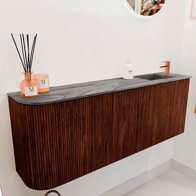 Toiletmeubel Mondiaz Joya Dlux | 111.6 cm | Meubelkleur Ruby | Faye wastafel Sombra Wasbak Rechts | 1 kraangat