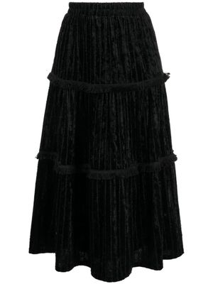b+ab jupe taille-haute à volants superposés - Noir