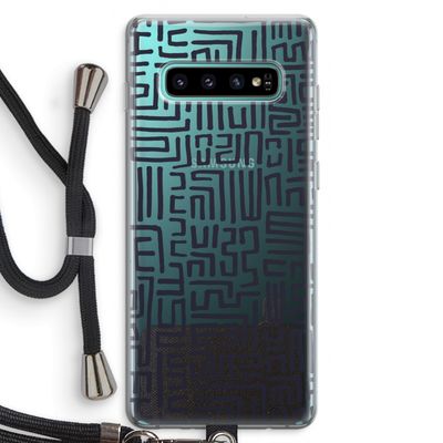 Moroccan Print: Samsung Galaxy S10 Plus Transparant Hoesje met koord