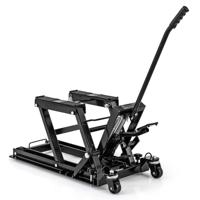 Motorhefbrug Motorfietslift tot 680 kg 3-Traps in Hoogte Verstelbaar Hydraulische Motorhefbrug voor Motorfietsen ATV's en Quads