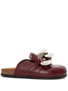 JW Anderson mules Chain en cuir - Marron