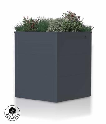 4gardenz 4gardenz vierkante plantenbak met verhoogde bodem 50x50x60cm - antraciet