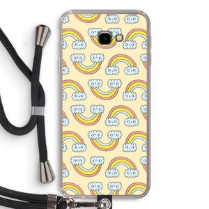 Regenboog: Samsung Galaxy J4 Plus Transparant Hoesje met koord