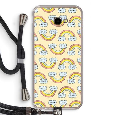 Regenboog: Samsung Galaxy J4 Plus Transparant Hoesje met koord