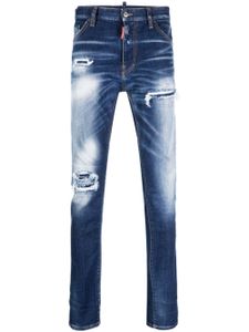 DSQUARED2 jean slim Cool Guy à effet usé - Bleu