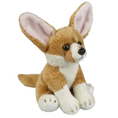 Ravensden Pluche fennec/woestijnvos - 15 cm - knuffel vos - woestijndieren knuffeldieren