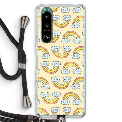Regenboog: Sony Xperia 5 III Transparant Hoesje met koord