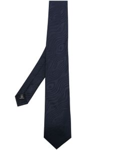 FURSAC cravate en soie à motif en jacquard - Bleu