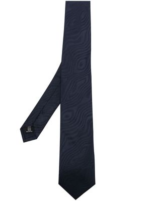 FURSAC cravate en soie à motif en jacquard - Bleu