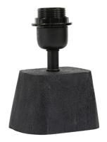 Light & Living Tafellamp 'Kardan' Mangohout, 19cm, kleur Mat Zwart (excl. kap)