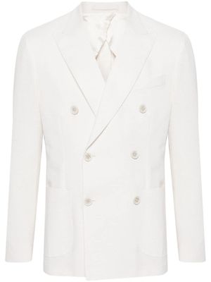 Lardini blazer croisé à broche fleur - Tons neutres