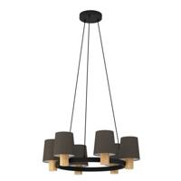 EGLO Edale Hanglamp - E27 - Ø 70 cm - Zwart|Bruin|Cappuccino