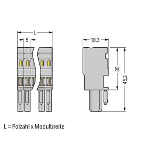 WAGO 769-106/000-006 Connector, female Blauw 25 stuk(s)