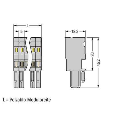 WAGO 769-106/000-006 Connector, female Blauw 25 stuk(s)