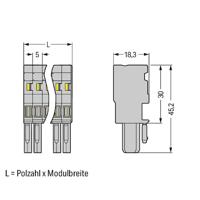 WAGO 769-106/000-006 Connector, female Blauw 25 stuk(s)