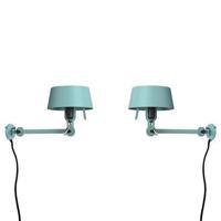 Tonone Bolt Bed Underfit wandlamp met stekker set van 2 Ice Blue