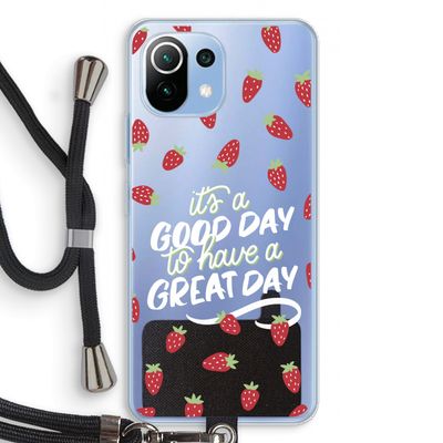 Don't forget to have a great day: Xiaomi Mi 11 Lite Transparant Hoesje met koord