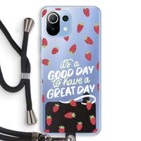 Don't forget to have a great day: Xiaomi Mi 11 Lite Transparant Hoesje met koord