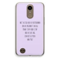 Zelfvertrouwen: LG K10 (2017) Transparant Hoesje