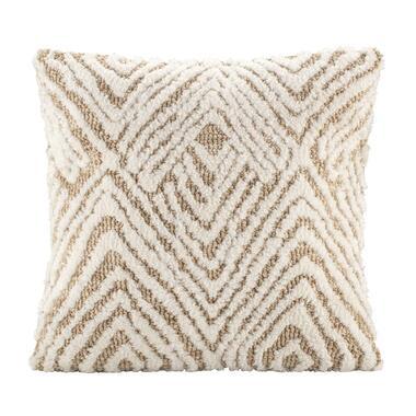 Sierkussen Josh - zand/off-white - 45x45 cm - Leen Bakker