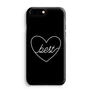 Best heart black: iPhone 8 Plus Volledig Geprint Hoesje